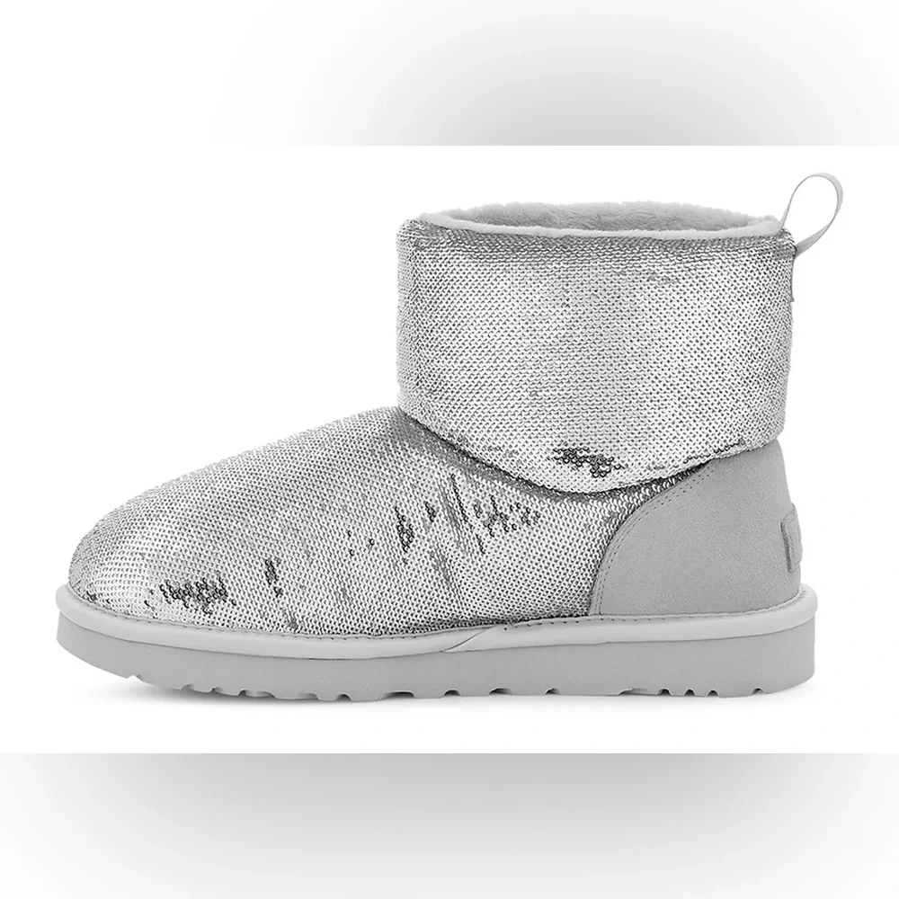 NIB UGG® 1151291 Women's Classic Mini Mirror Ball Pull On Cold Weather Boots